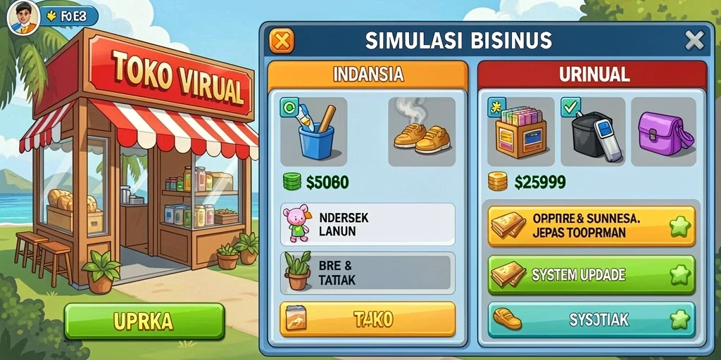 Tampilan grafis yang menarik dan berwarna.