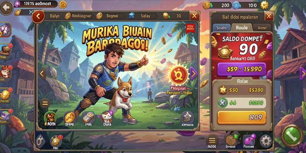 Screenshot aplikasi KASTOTO yang menampilkan gameplay yang intens.