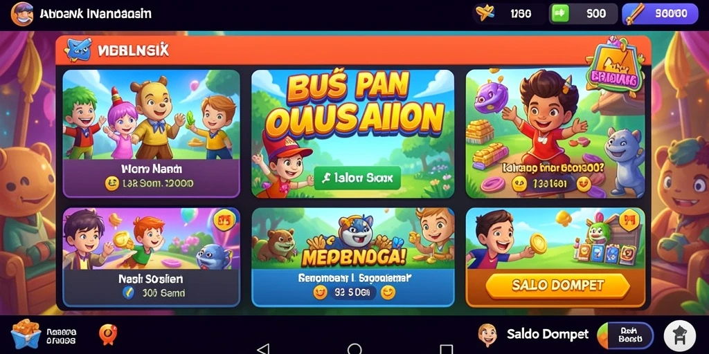 Tampilan awal yang menarik dan penuh warna.
